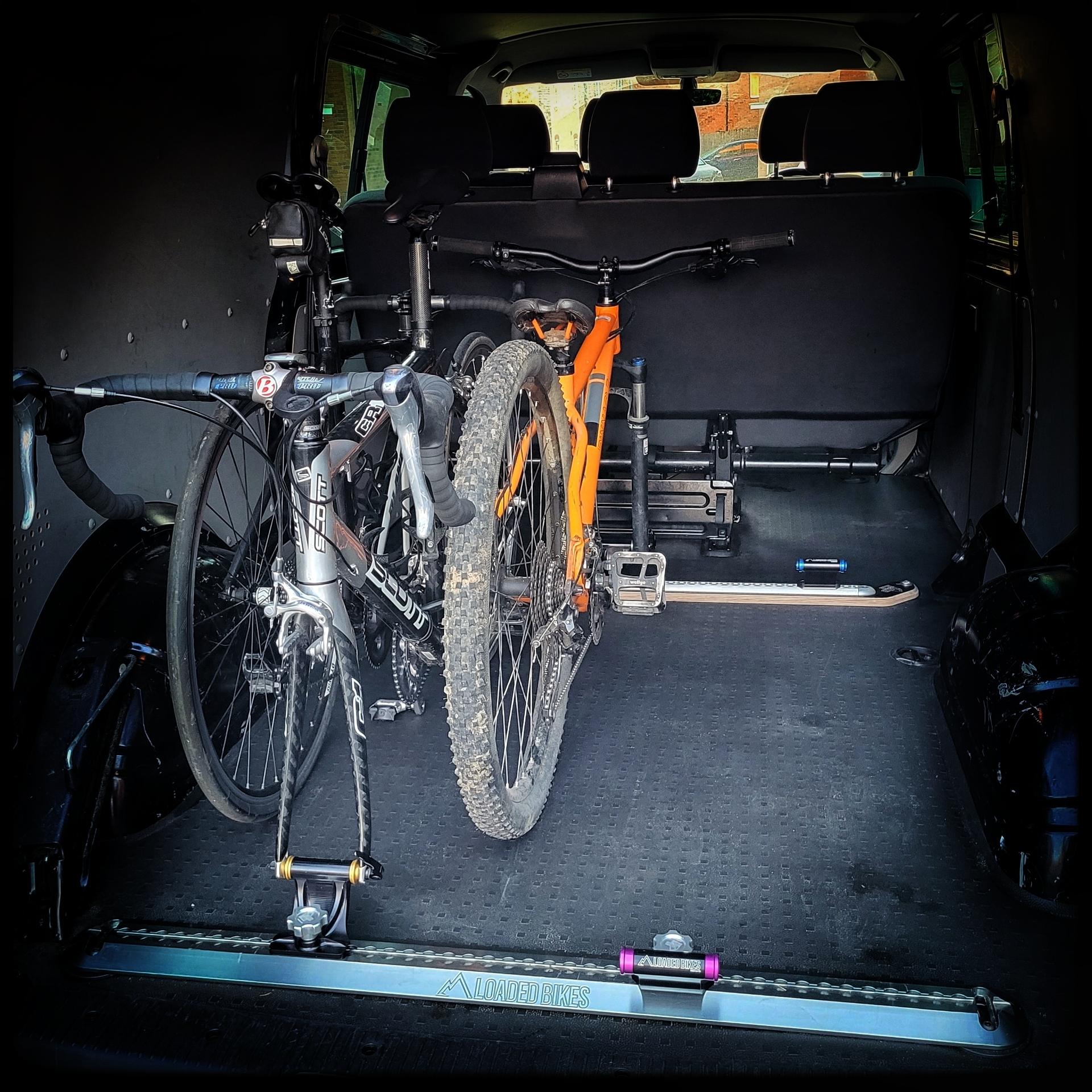 Ply L-Track Alternating Rail for VW Transporters - Loaded Bikes Loaded Bikes Back Track LWB VW Transporter 03