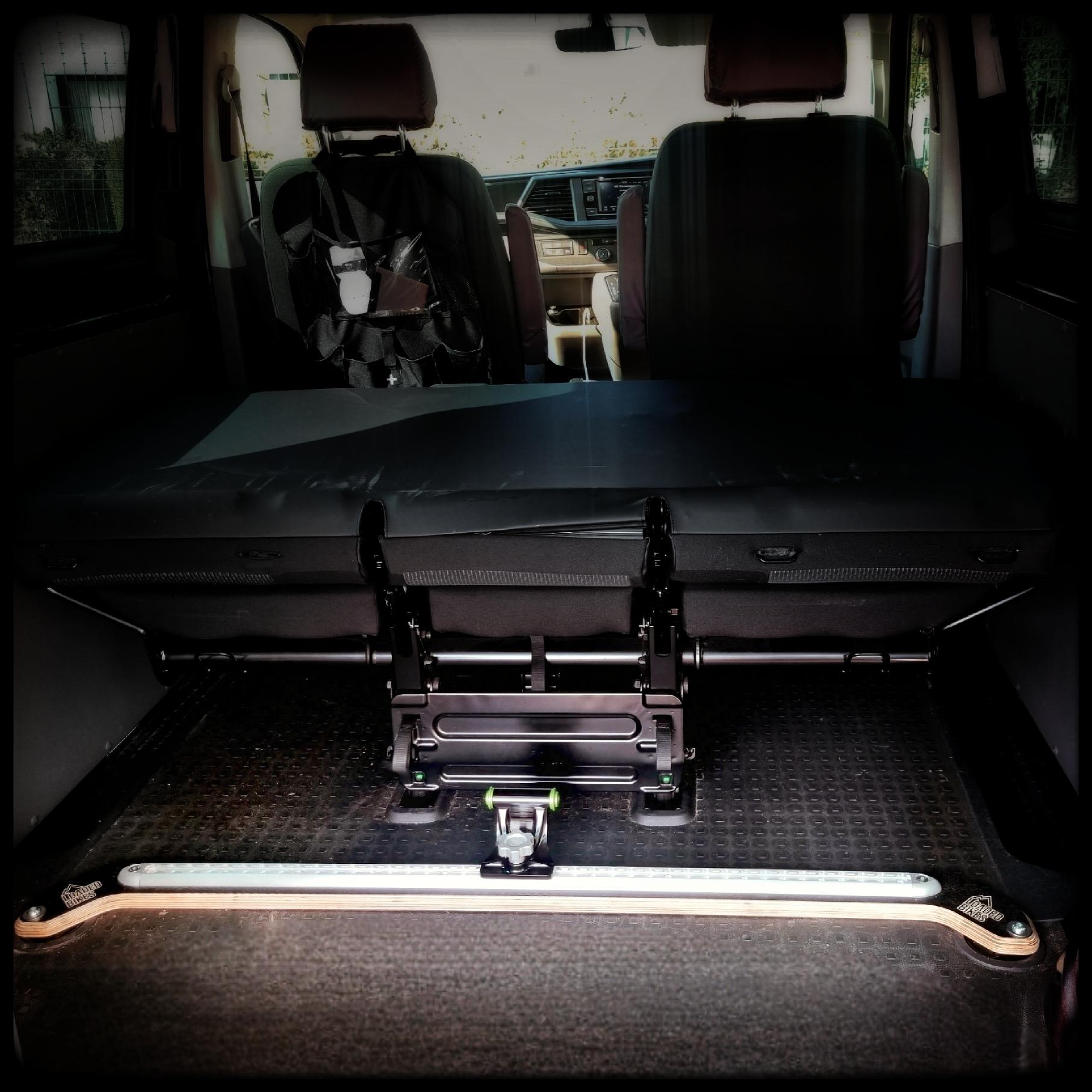 Ply L-Track Alternating Rail for VW Transporters - Loaded Bikes Loaded Bikes Back Track SWB VW Transporter 07 1