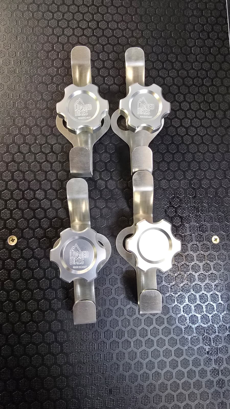 Stainless steel double hook - loaded bikes Double hooks (1)
