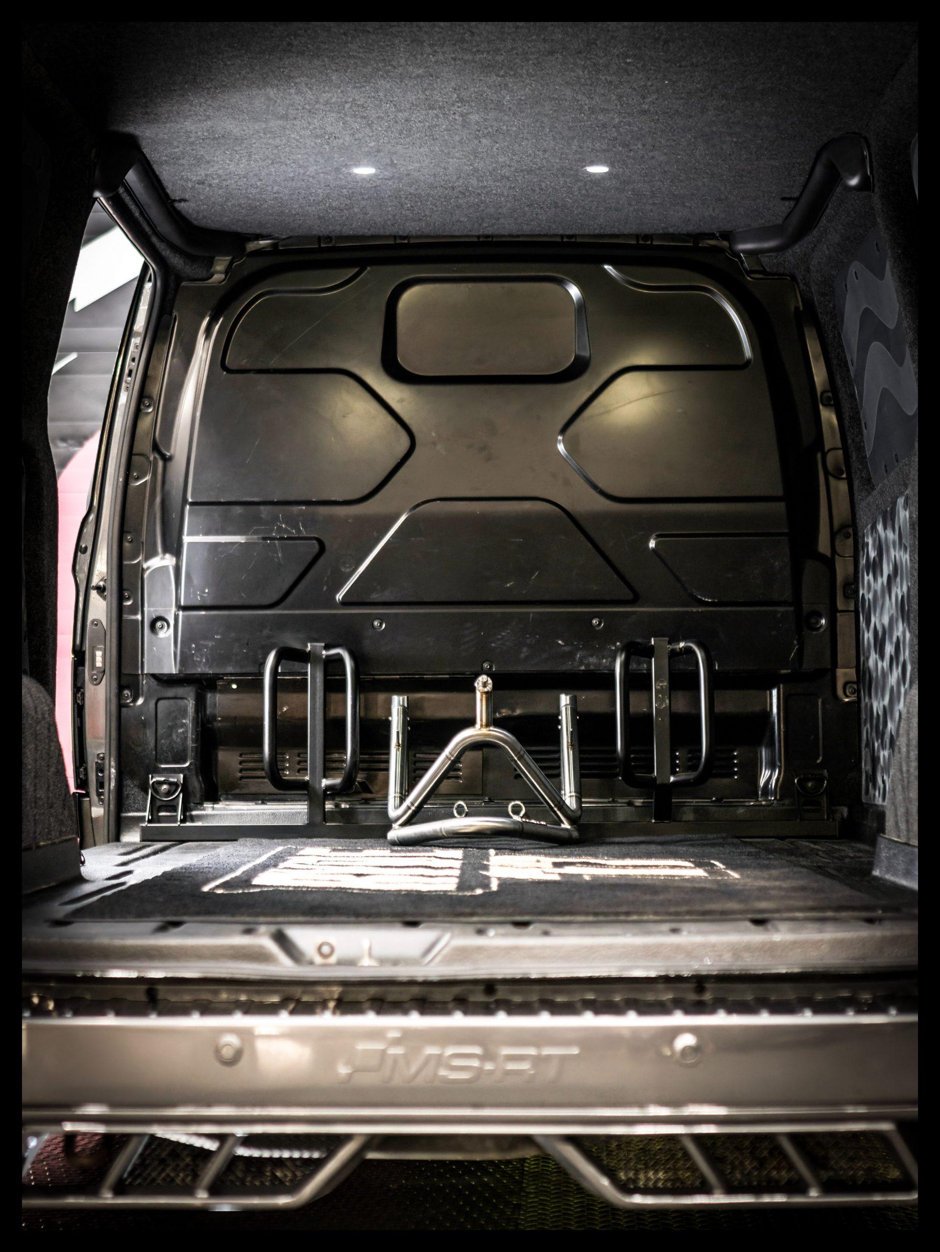 Van Bike Rack for Ford Transit Custom - Loaded Bikes Loaded Bikes Fixed Bike Rack Transit Custom MK1 Double 01