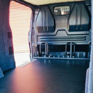 Modular bike rack for motorcycles in MK2 Transit Custom (1)