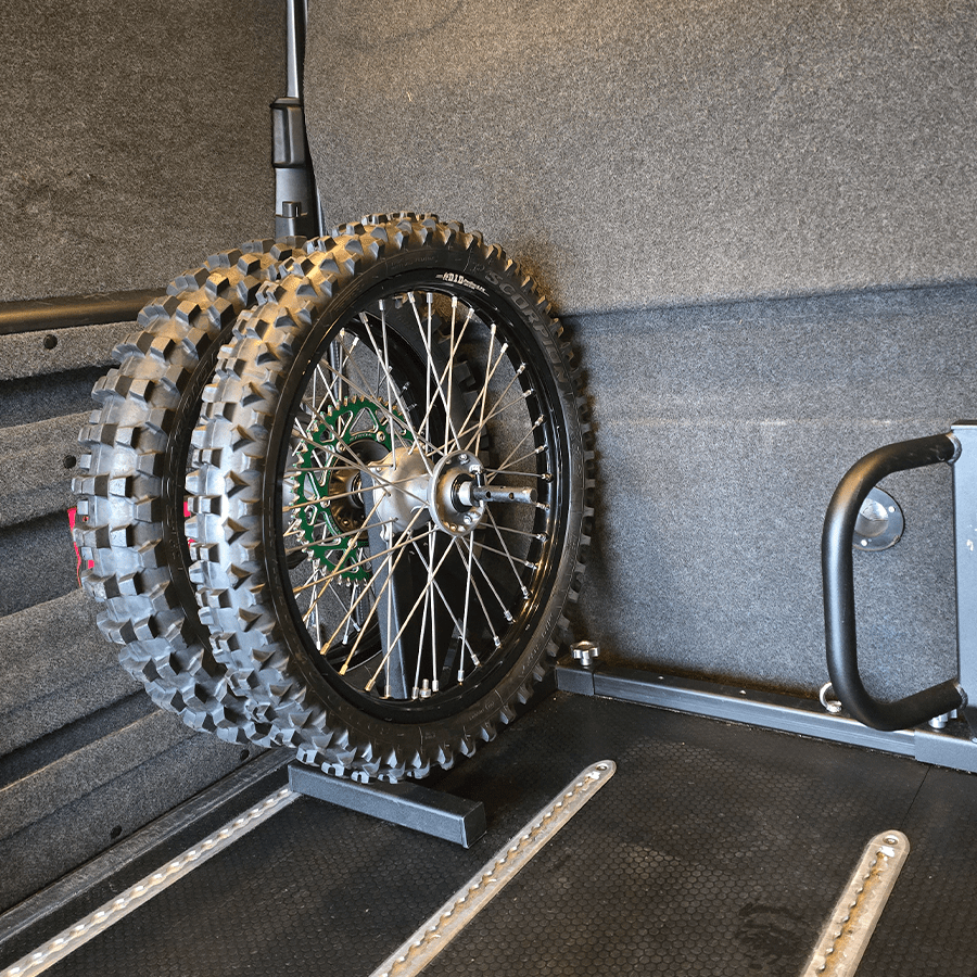 Modular bike rack motorcycle wheel holder - loaded bikes Modular bike rack motorcycle mx