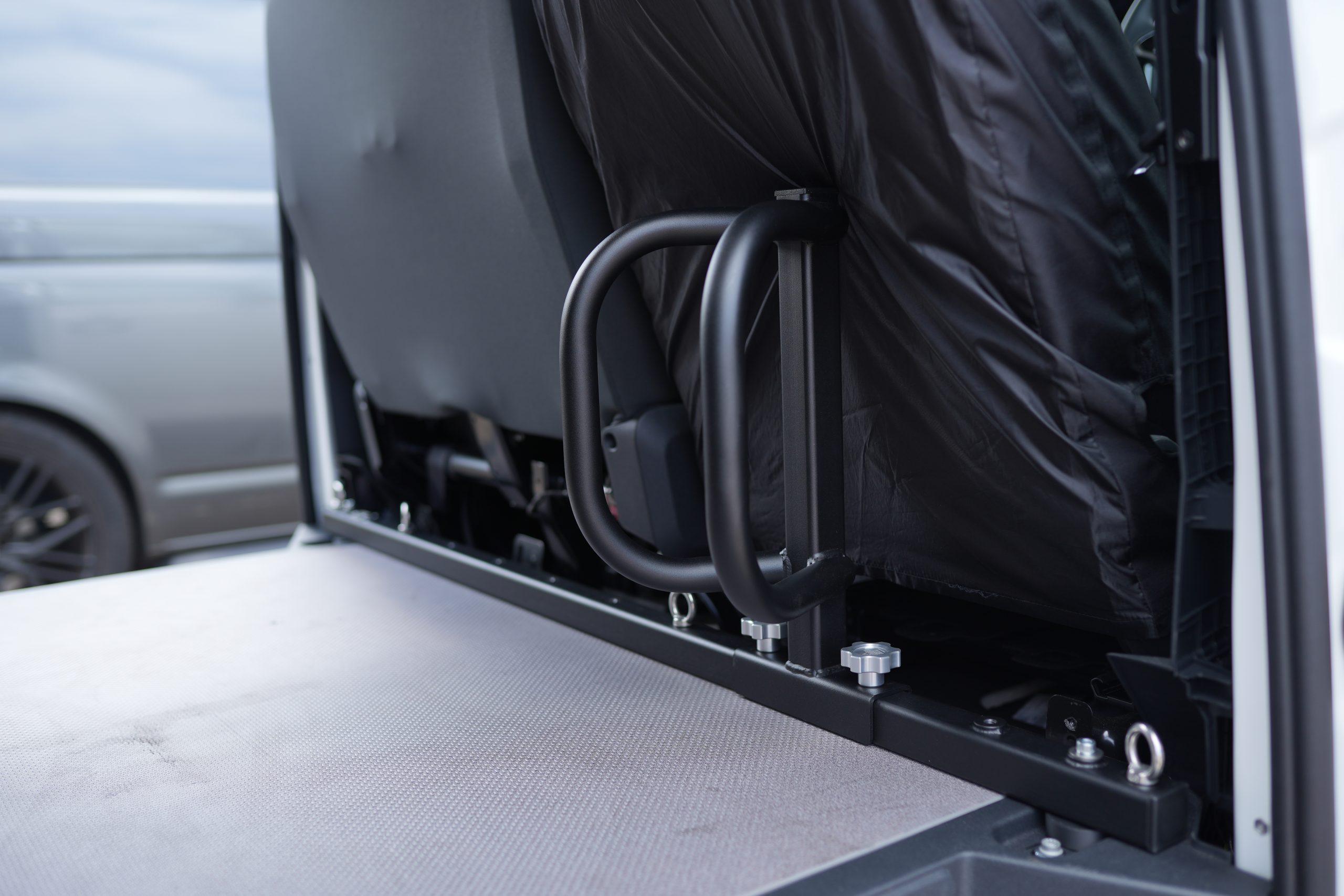 Modular bike rack for vw id buzz - loaded bikes Id buzz no bulkhead