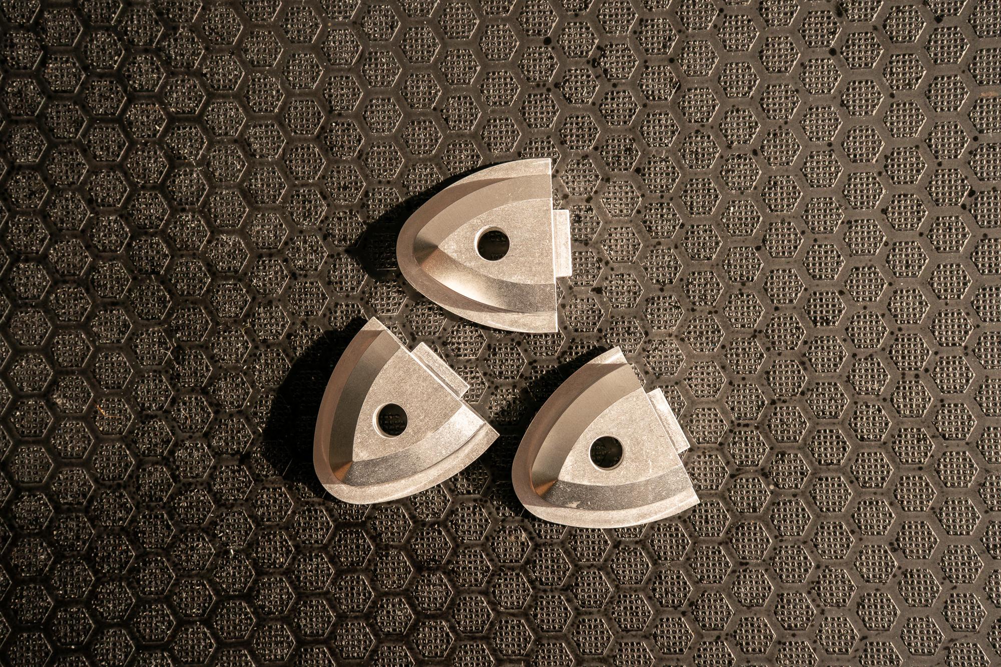 L-track flush and surface rail end caps - loaded bikes Flush and surface rail cap