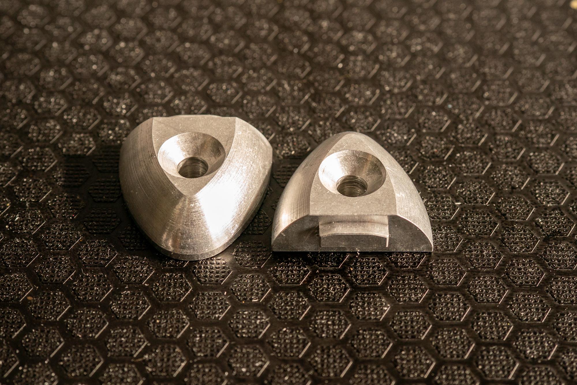 L-track flush and surface rail end caps - loaded bikes Flush and surface rail cap